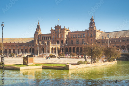 Sevilla, Andalusia, Spain - September 20, 2026 :The famous Square of Spain, in Spanish Plaza de Espana.