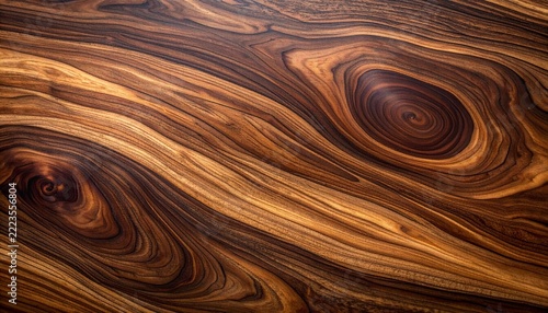 Ultra-realistic natural honey oak wood abstract background featuring swirling grain patterns with warm light brown and golden mahogany tones