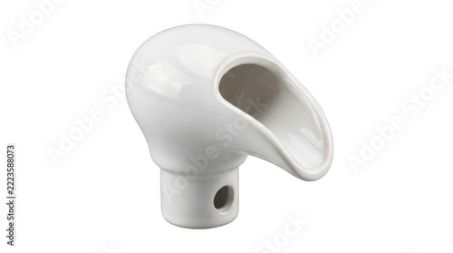 Ceramic spout for bird bath during daylight Isolated on transparent background
