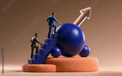 Climbing Figurines on Artificial Rock