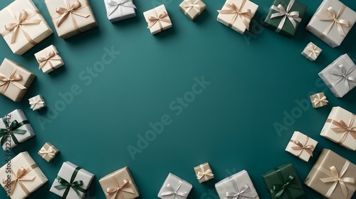 A beautifully arranged assortment of christmas gift boxes perfect for the holiday season and festive celebrations creating a warm atmosphere