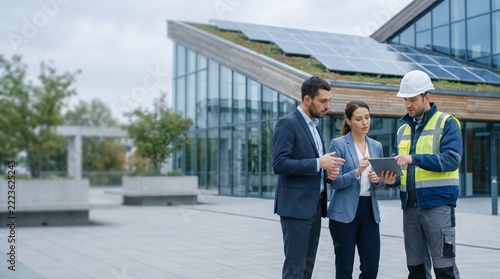 Corporate Team Reviewing Industrial Energy Efficiency