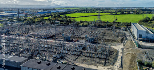 aerial view of an electricity power station in ireland