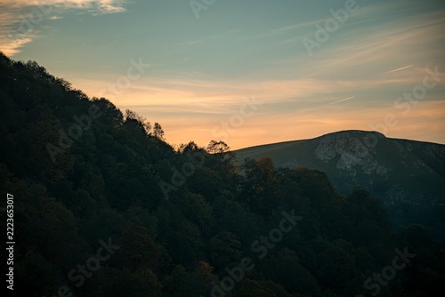 sunset in the mountains