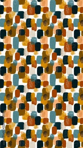 seamless autumn themed pattern in morandi colors vertical background 