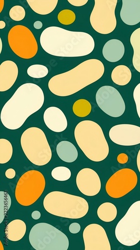 seamless autumn themed pattern in morandi colors vertical background 