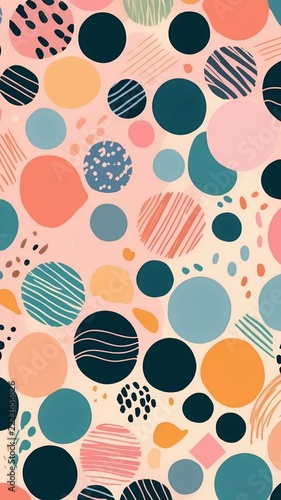 seamless autumn themed pattern in morandi colors vertical background 
