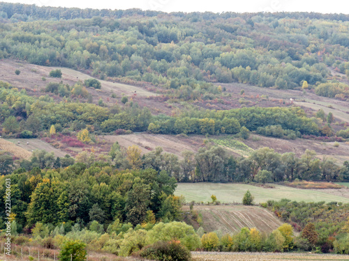 Autumn countryside landscape in Romania