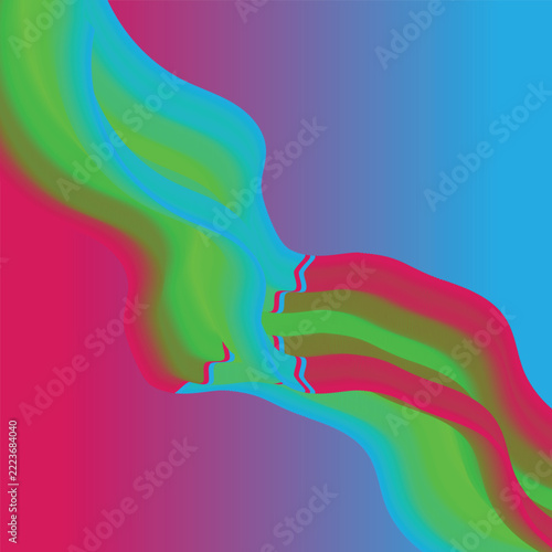 Abstract colorful liquid wave background with vibrant gradient flow