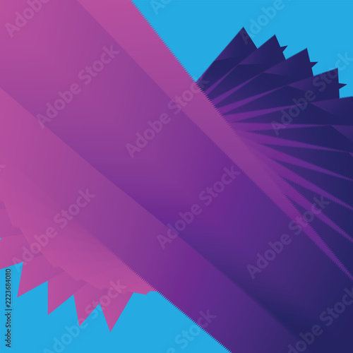 Abstract geometric background with purple gradient shapes and blue