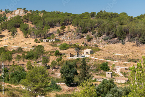 Abandoned Floristella-Grottacalda sulfur mining complex near Piazza Armerina, Sicily, Italy