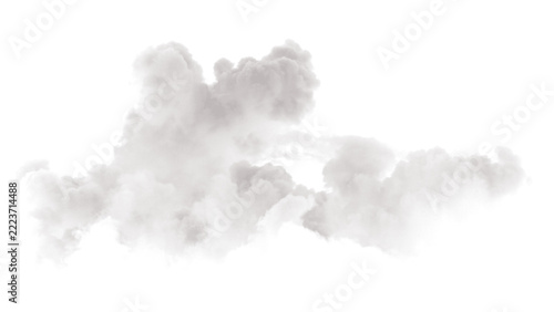 Fluffy white cloud isolated on transparent background