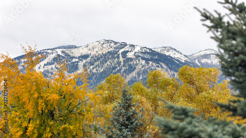 Light snow on Big Mountain in Whitefish Montana