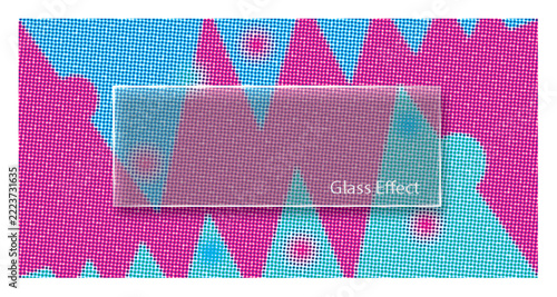 Abstract background with halftone dots pattern and frosted glass effect overlay.