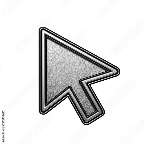 Simple gray mouse pointer icon