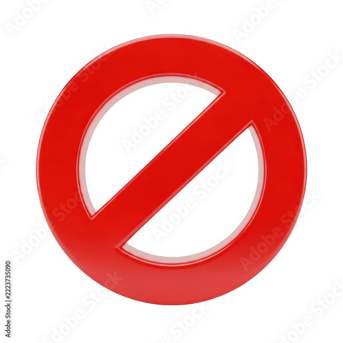 Red prohibition symbol icon