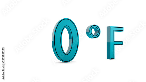 Zero degree fahrenheit temperature display