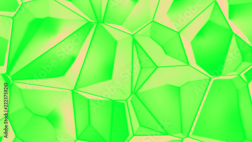 Abstract geometric pattern in bright green