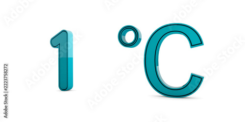 One degree celsius temperature display