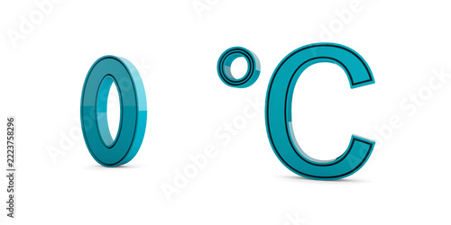 Zero degrees celsius temperature display
