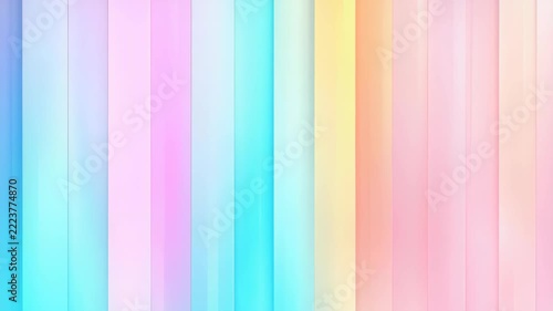 Pastel Rainbow Stripes: A vertical arrangement of soft, gradient stripes in pastel hues of blue, pink, yellow, and purple creates a gentle and ethereal visual.