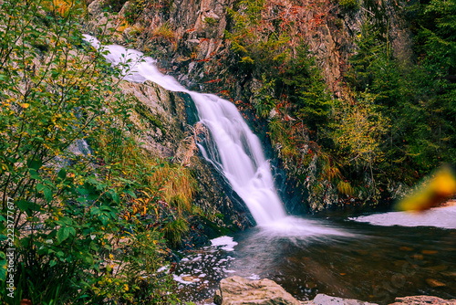Cascade du Bayehon Waterfall near Longfaye in the Belgian Ardennes in Autumn, Belgium