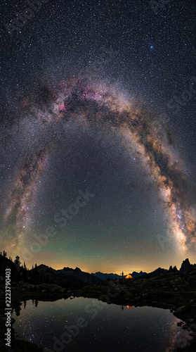 View of the Milky Way starry sky