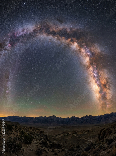 View of the Milky Way starry sky