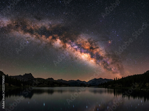 View of the Milky Way starry sky