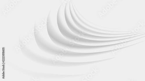 Abstract trendy white wave background. Geometric white smooth wavy background.