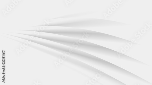 Abstract trendy white wave background. Geometric white smooth wavy background.