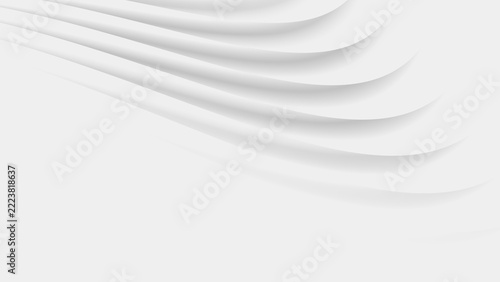 Abstract trendy white wave background. Geometric white smooth wavy background.