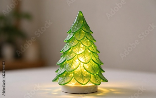 Christmas Tree-Shaped Night Light, Green Glow Cozy Holiday Home Decor