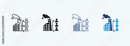 Distribution Multiple Style Icon Collection