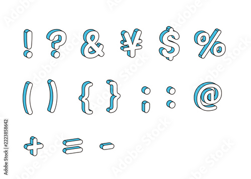 Obraz na plátně 立体のアルファベット記号_透過png