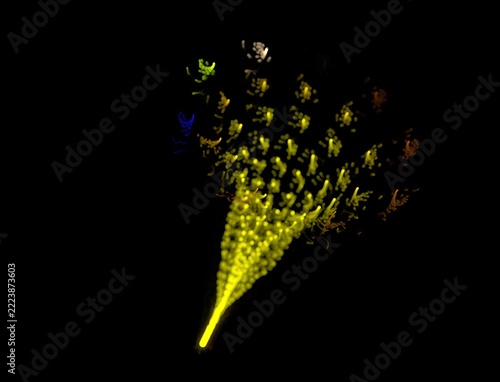 Abstract Vibrant Fractal Flame Artwork