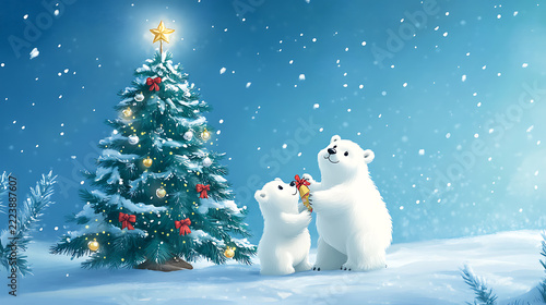 Minimal Christmas background with holiday elements, soft festive atmosphere, and ample copy space for branding and graphic design.