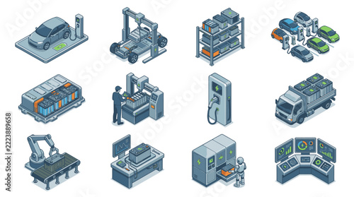 Electric Vehicle Production and Charging Infrastructure Process Overview