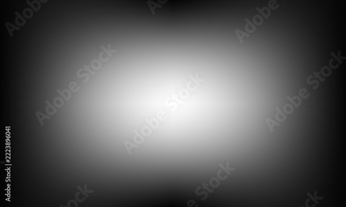 Black rectangular vignette border graphic element with soft center gradient light focus