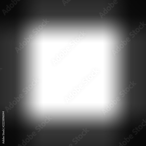 Black square vignette border graphic element with soft blurred dark shadow transition