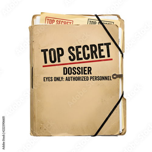 top secret dossier file isolated