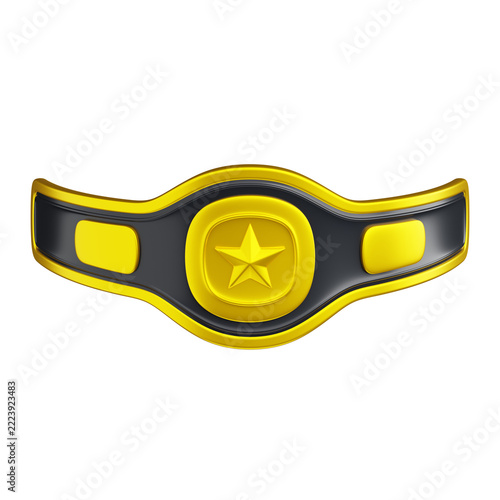 Boxing Belt 3D Render. Championship Belt 3D Render.