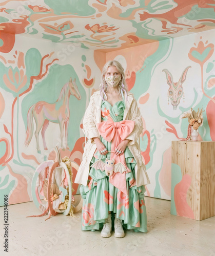 Whimsical Pastel Antler Fashion Fantasy