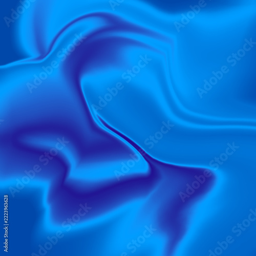 Blue Abstract Liquify Background with Smooth Flowing Waves