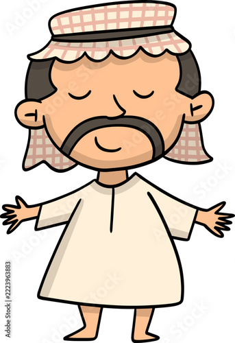 Arab Man Open Arms