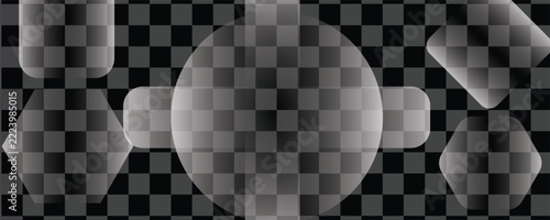 Liquid glass smartphone interface on an isolated background. EPS 10.