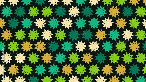 Vibrant colorful geometric star repeating pattern background for festive celebrations