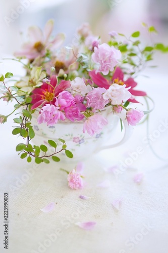 bouquet of pink flowers