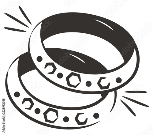 Conceptualizing doodle design icon of armlet 