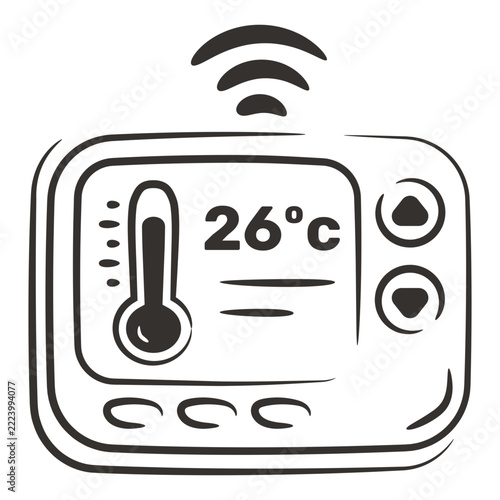 A creative design icon of thermostat 